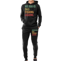 Husband Dad Fishing Legend Fisher 70s Hoodie & Jogger Set | Artistshot