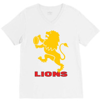 Golden Lions V-neck Tee | Artistshot