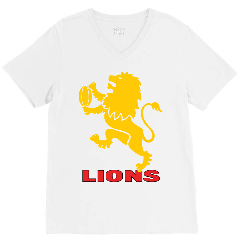 Golden Lions V-neck Tee | Artistshot