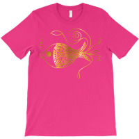 Unique Golden Floral Fish Girl T-shirt | Artistshot