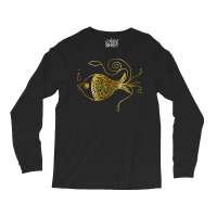 Unique Golden Floral Fish Girl Long Sleeve Shirts | Artistshot