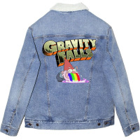 Gravity Falls Gnome Puke Unisex Sherpa-lined Denim Jacket | Artistshot