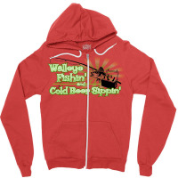 Walleye Fishin And Cold Beer Sippin Music Zipper Hoodie | Artistshot