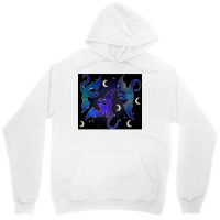 Night Sky Dragons Flying Unisex Hoodie | Artistshot