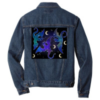 Night Sky Dragons Flying Men Denim Jacket | Artistshot