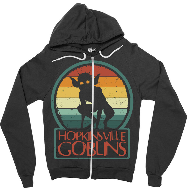 Hopkinsville Goblins   Cool Retro Vintage Kentucky Zipper Hoodie | Artistshot