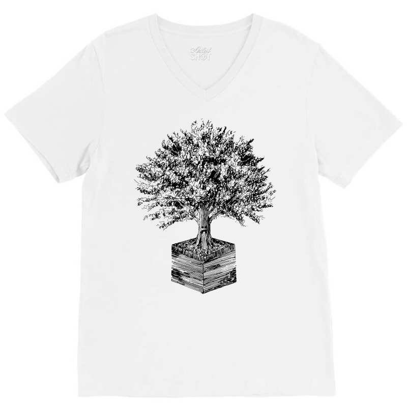 Westeroscraft Creeper Weirwood Tree V-Neck Tee by taboragriggsu | Artistshot