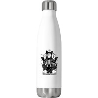 In Nomine Cattus   The Cat Priest Stainless Steel Water Bottle | Artistshot