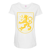 Vintage Distressed Coat Of Arms Of Finland Maternity Scoop Neck T-shirt | Artistshot