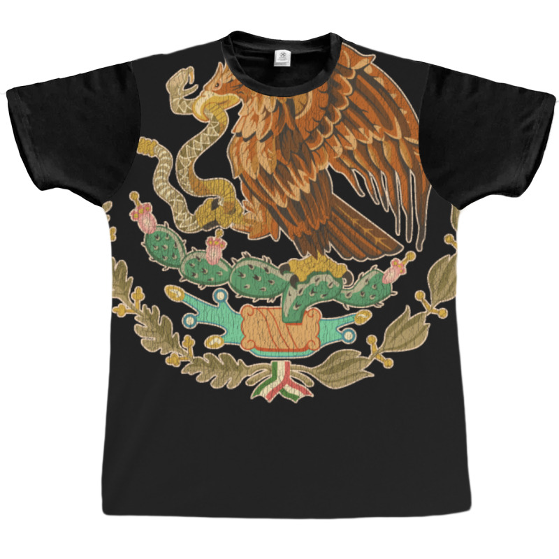 Vintage Distressed Coat Of Arms Of Mexico Graphic T-shirt | Artistshot