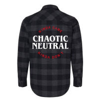 Funny Chaotic Neutral Alignment Kinda Care Kinda D Flannel Shirt | Artistshot