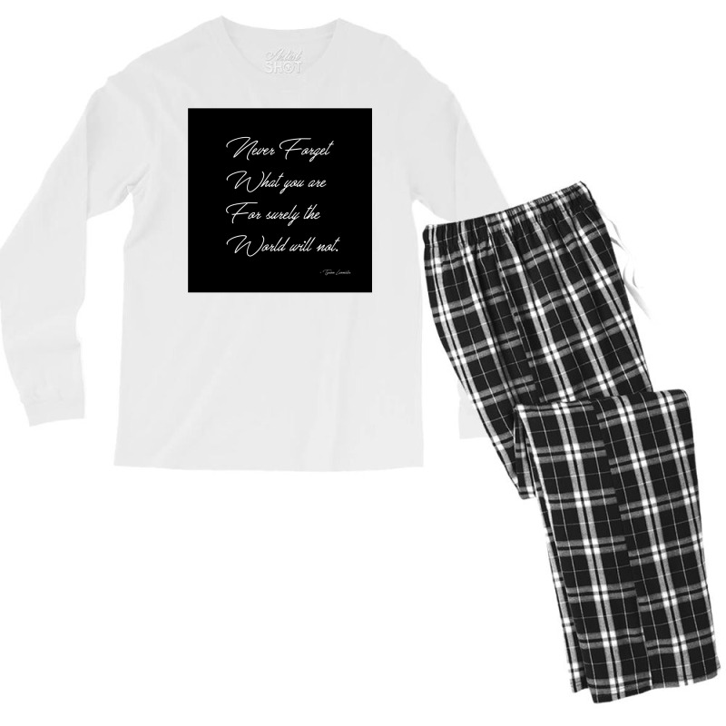 Never Forget Who You Are Men's Long Sleeve Pajama Set | Artistshot