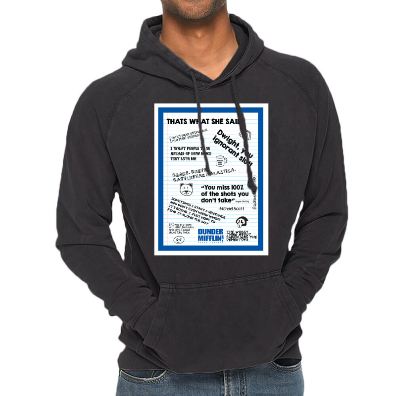 The Office Quotes Vintage Hoodie by jesmergravel0 | Artistshot