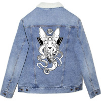 Cathulhu   The Cosmic Tentacle Cat Unisex Sherpa-lined Denim Jacket | Artistshot