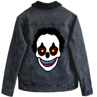 Clown Skull   Pat Unisex Sherpa-lined Denim Jacket | Artistshot