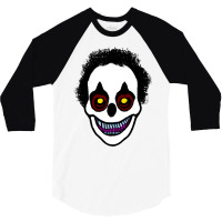 Clown Skull   Pat 3/4 Sleeve Shirt | Artistshot