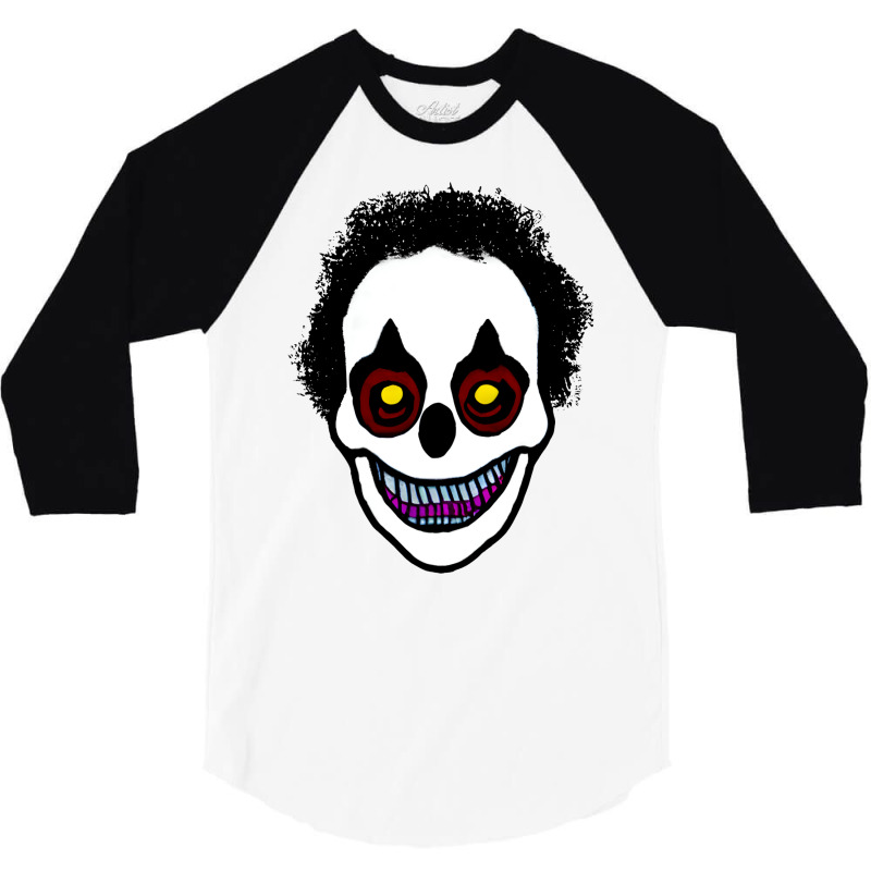 Clown Skull   Pat 3/4 Sleeve Shirt | Artistshot