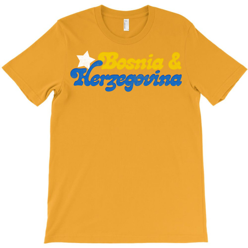 Bosnia   Retro Faded Style Typography Design T-shirt | Artistshot