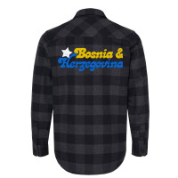 Bosnia   Retro Faded Style Typography Design Flannel Shirt | Artistshot