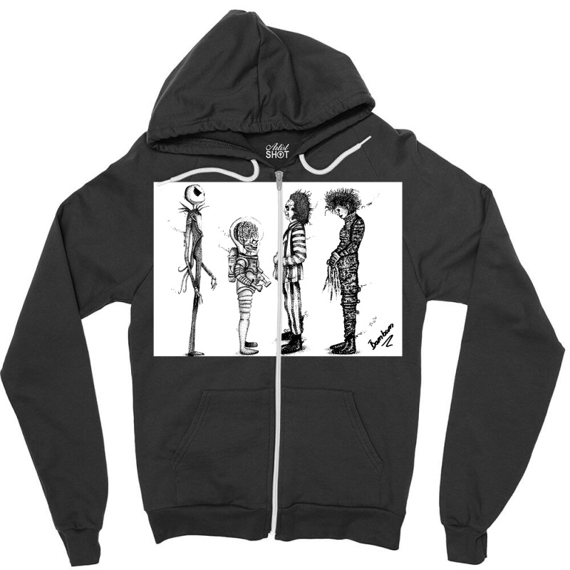 Horror Zipper Hoodie | Artistshot