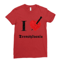 I Love Transylvania (black Eroded Font) Ladies Fitted T-shirt | Artistshot