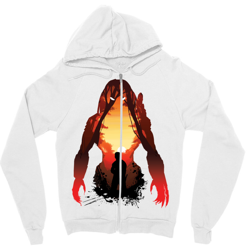 Hunter's Sunset Zipper Hoodie | Artistshot