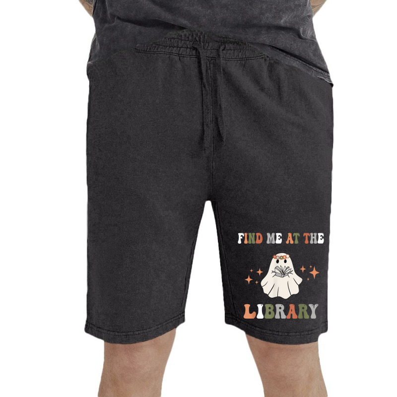 Find Me At The Library Book Lover School Librarian Vintage Short | Artistshot