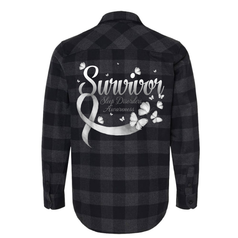 Butterfly Survivor Sleep Disorders Awareness Flannel Shirt | Artistshot