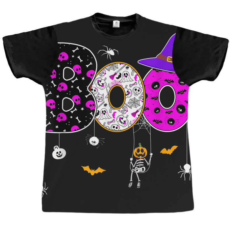 Boo Halloween Costume Spiders Pumpkin Halloween Wo Graphic T-shirt | Artistshot