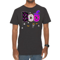 Boo Halloween Costume Spiders Pumpkin Halloween Wo Vintage T-shirt | Artistshot