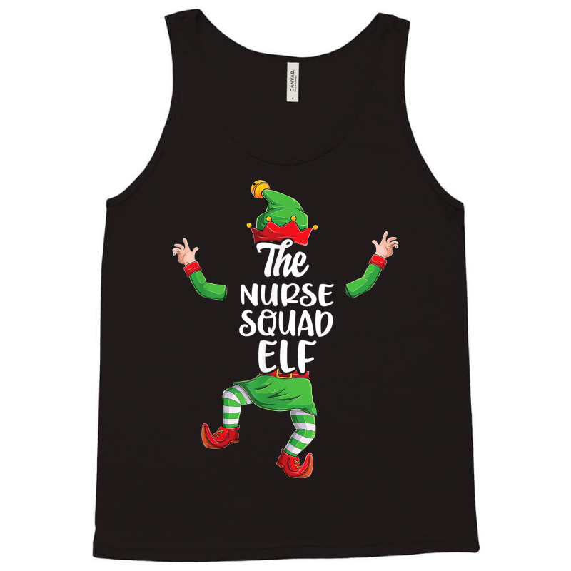 Nurse Squad Elf Family Matching Christmas Pajamas Tank Top | Artistshot