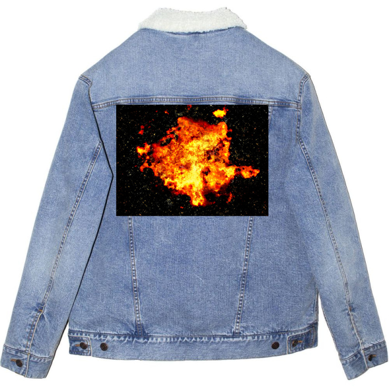 Inferno Unisex Sherpa-Lined Denim Jacket by nanzolveyt | Artistshot