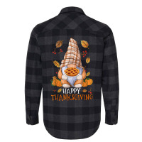 Cute Gnome Happy Thanksgiving Autumn Fall Pumpkin Flannel Shirt | Artistshot