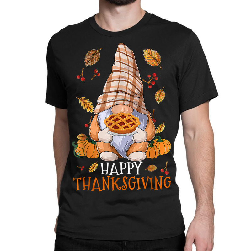 Cute Gnome Happy Thanksgiving Autumn Fall Pumpkin Classic T-shirt | Artistshot