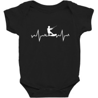 Wakeboarding Heart Beats Baby Bodysuit | Artistshot