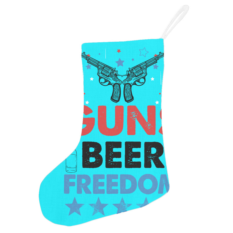 Guns Beer Freedom For White Holiday Stocking | Artistshot