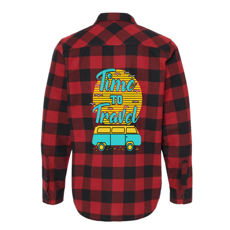 Time To Travel Summer Beach Flannel Shirt by chris299 | Artistshot