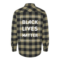 Simple Black Lives Matter In Black And White Letters - Protest Gifts Flannel Shirt | Artistshot