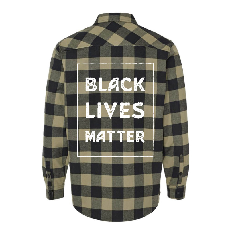 Simple Black Lives Matter In Black And White Letters - Protest Gifts Flannel Shirt by Diogo Calheiros | Artistshot