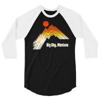 Big Sky Montana 70s80s Retro Souvenir Style Skiing 3/4 Sleeve Shirt | Artistshot