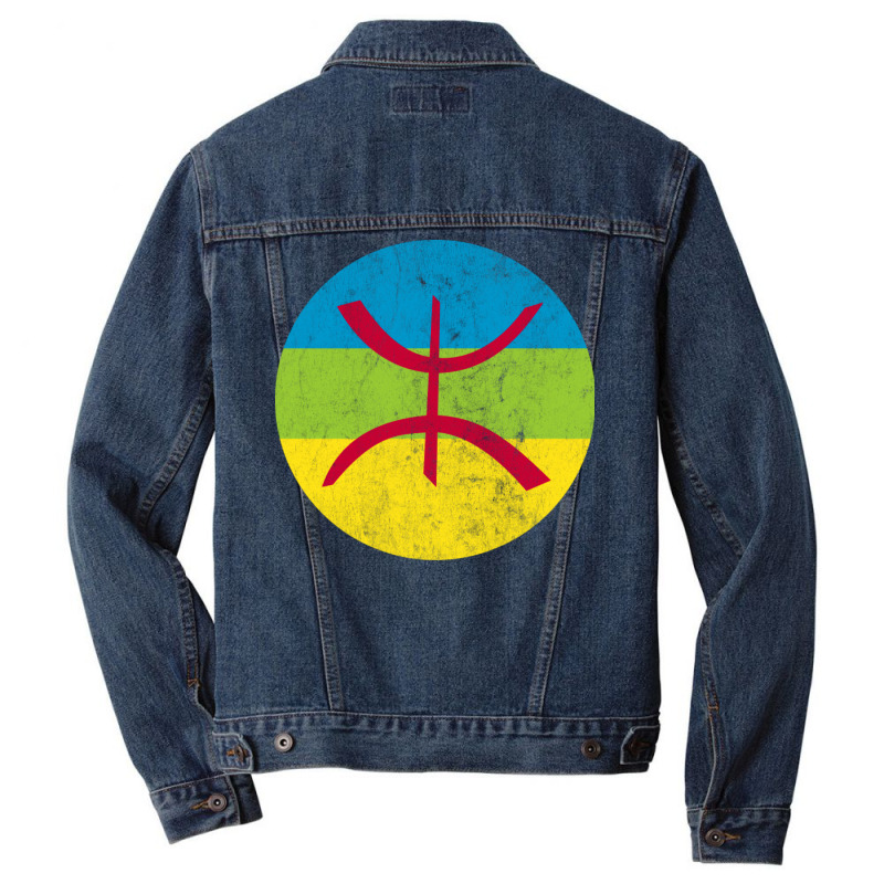 Berber  Imazighen Faded Style Flag Design Men Denim Jacket | Artistshot