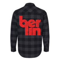 Berlin  Retro Typography Design Flannel Shirt | Artistshot