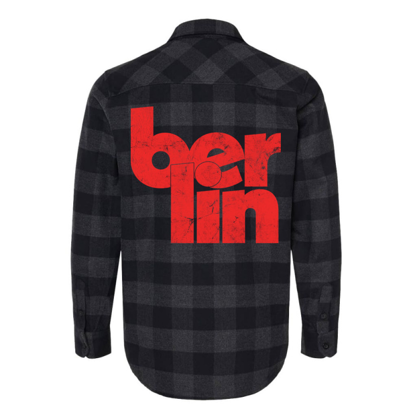 Berlin  Retro Typography Design Flannel Shirt | Artistshot