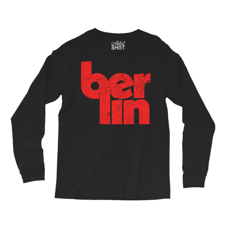 Berlin  Retro Typography Design Long Sleeve Shirts | Artistshot