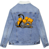 Black Snake Unisex Sherpa-lined Denim Jacket | Artistshot