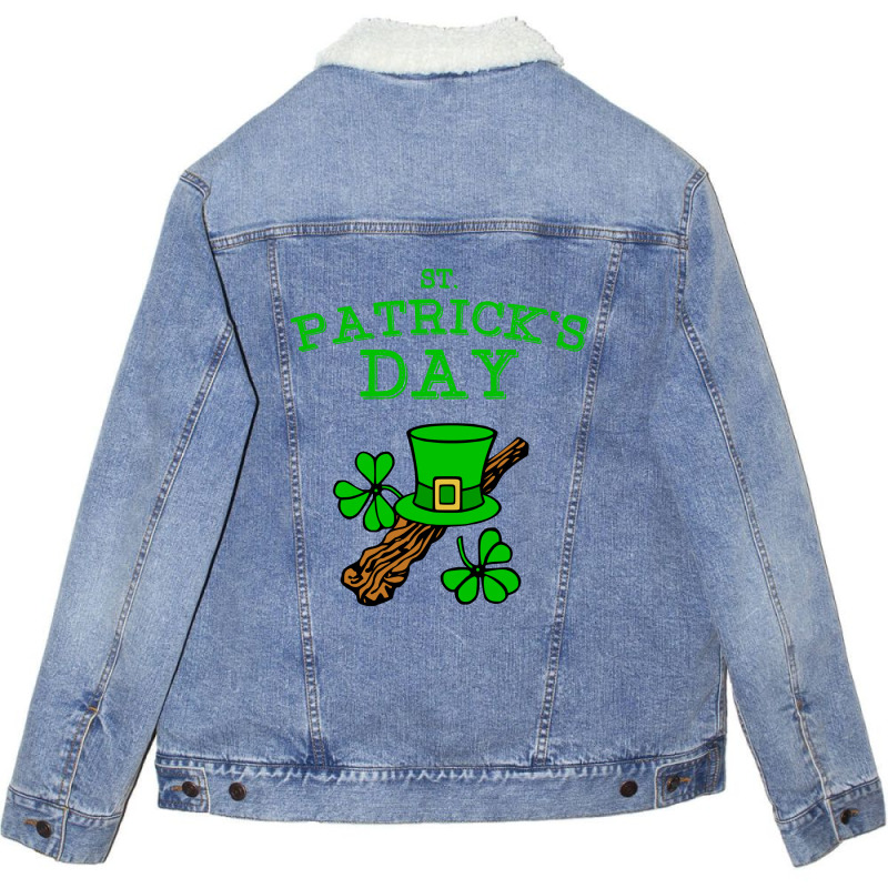 Happy  St Patrick's Day Unisex Sherpa-lined Denim Jacket | Artistshot