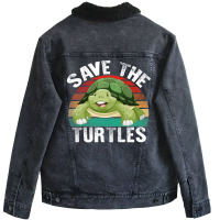 Save The Turtles Shirt Unisex Sherpa-lined Denim Jacket | Artistshot