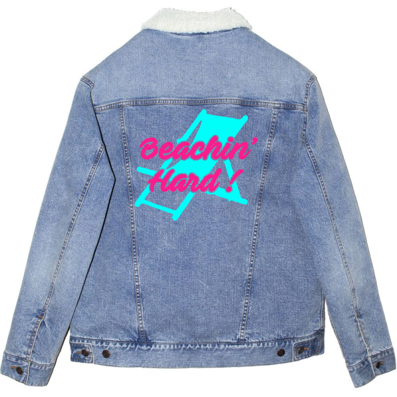 Beachin Hard Unisex Sherpa-lined Denim Jacket | Artistshot