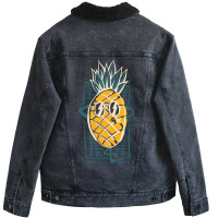 Pineapple Sunbathe Unisex Sherpa-lined Denim Jacket | Artistshot