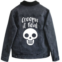 Creepin It Real Unisex Sherpa-lined Denim Jacket | Artistshot